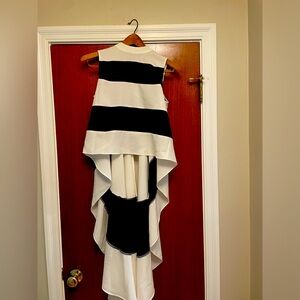 Black and white high low top